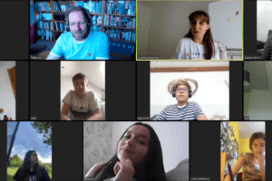 Zoom-Konferenz der Camäléon-Redaktion