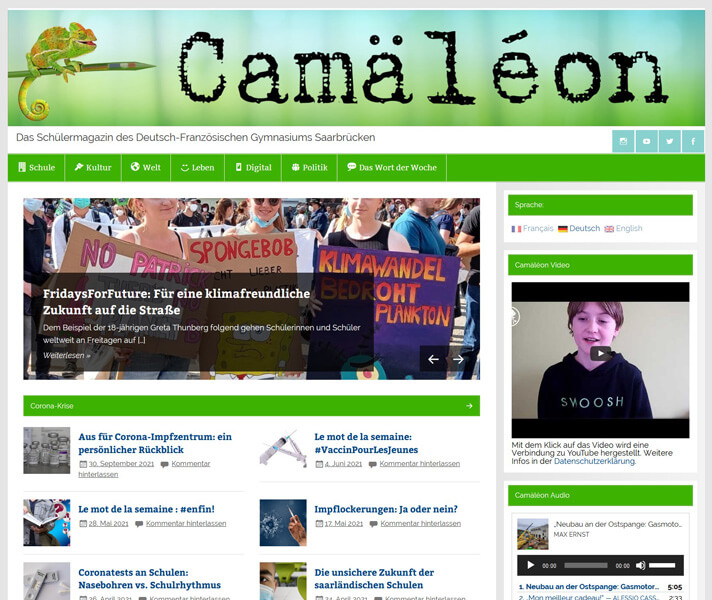 Camäléon-Webseite 2021
