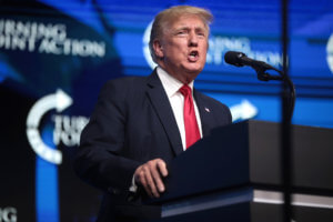 Trump speaks at the "Rally to Protect Our Elections" in Phoenix, Arizona, July 2021.