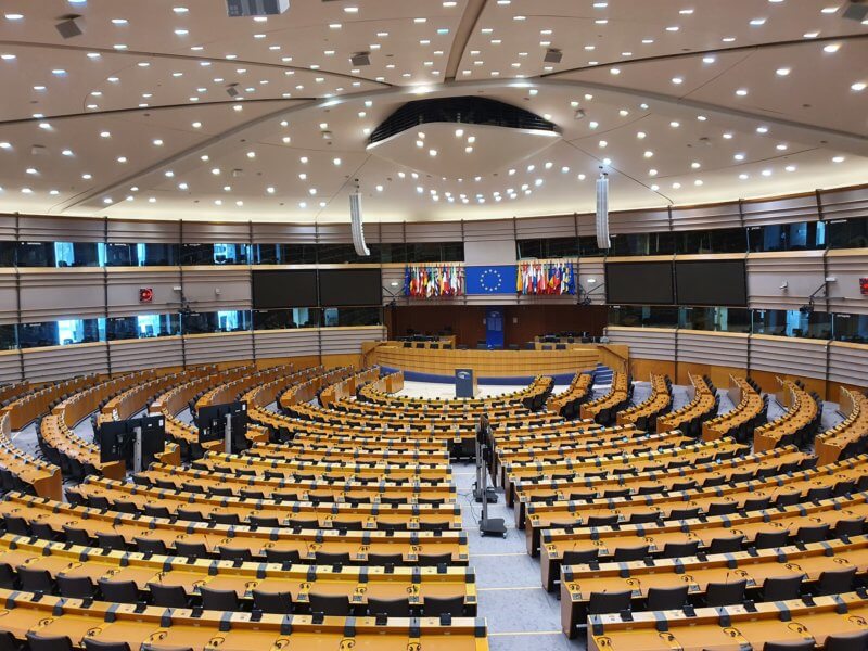 Der Plenarsaal im Parlament