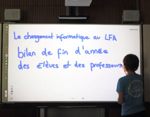 Le changement informatique au LFA: bilan de fin d'année des élèves et des professeurs
