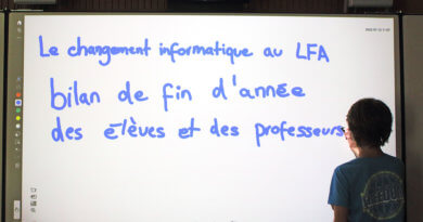 Le changement informatique au LFA: bilan de fin d'année des élèves et des professeurs