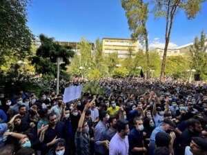 Protest an der Amirkabir-Universität für Technologie am 20. September 2022