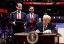 Donald Trump signing executive orders on January, 20th 2025