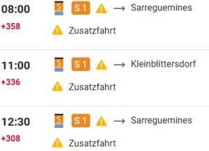Verspätete Saarbahn