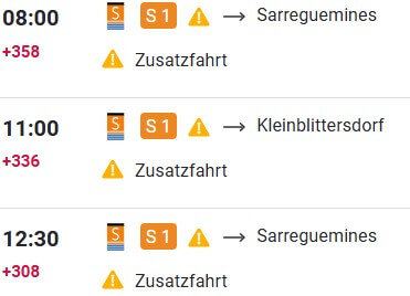 Verspätete Saarbahn