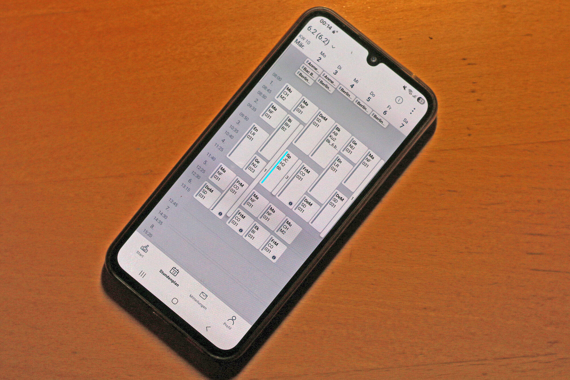 Neuer Stundenplan 2026