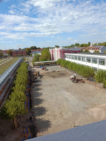 Baustelle auf dem DFG-Schulhof (Foto: Grieser / Camäléon)